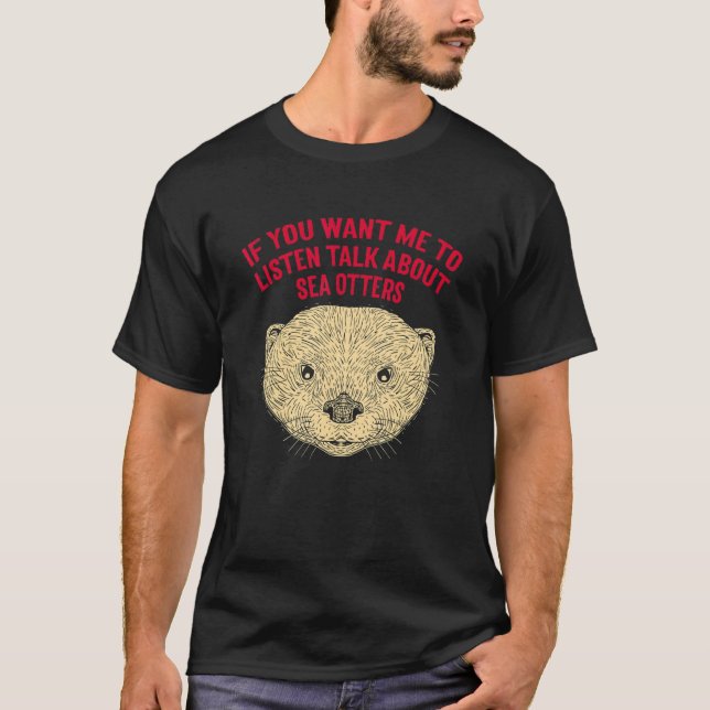 Camiseta Hablar de las nutrias de mar Introvert Otter Lover (Anverso)