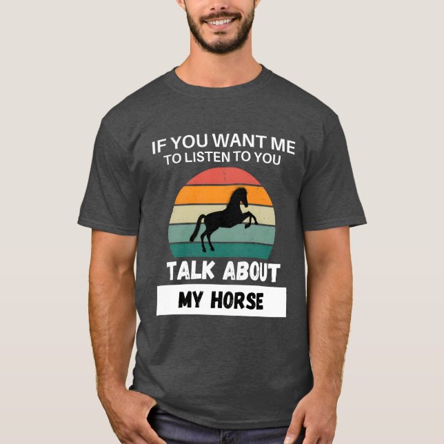 Camiseta Hablar de mi regalo de caballo (Anverso)