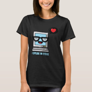 Camiseta Hablar En Código Nerd Geek Informática Heart Smi