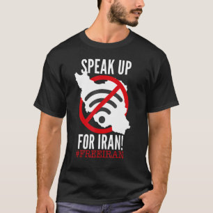 Camiseta HABLAR POR IRÁN sin símbolo wifi Mapa iraní