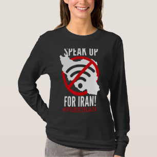 Camiseta HABLAR POR IRÁN sin símbolo wifi Mapa iraní
