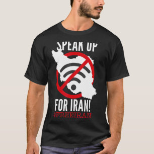 Camiseta HABLAR POR IRÁN sin símbolo wifi Mapa iraní