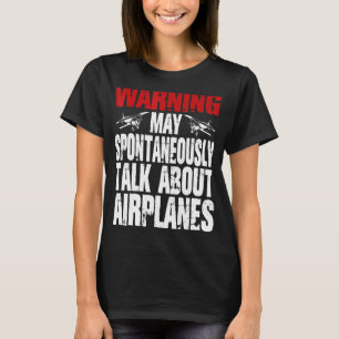 Camiseta Hablar sobre aviones piloto de aviación Guay
