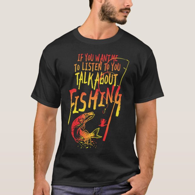 Camiseta Hablar sobre la pesca (Anverso)