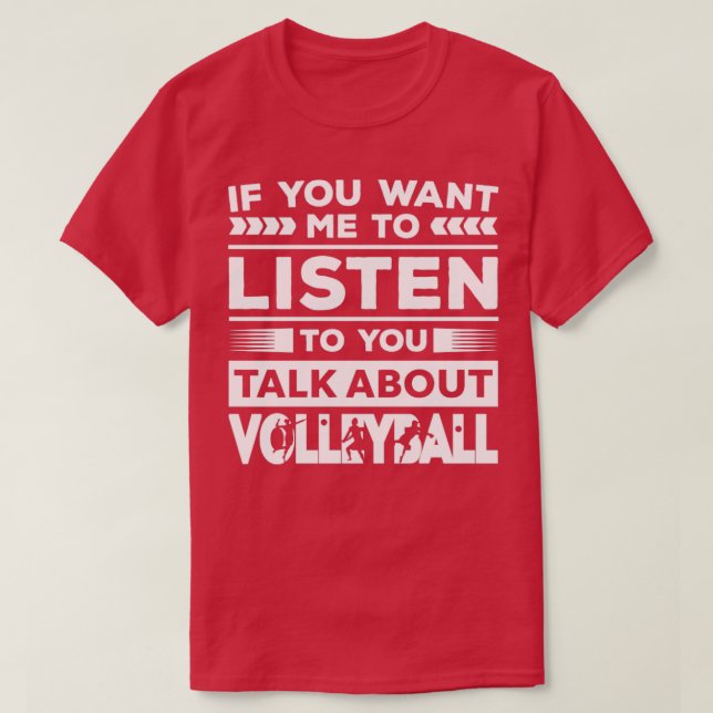 Camiseta Hablar sobre voleibol (Diseño del anverso)
