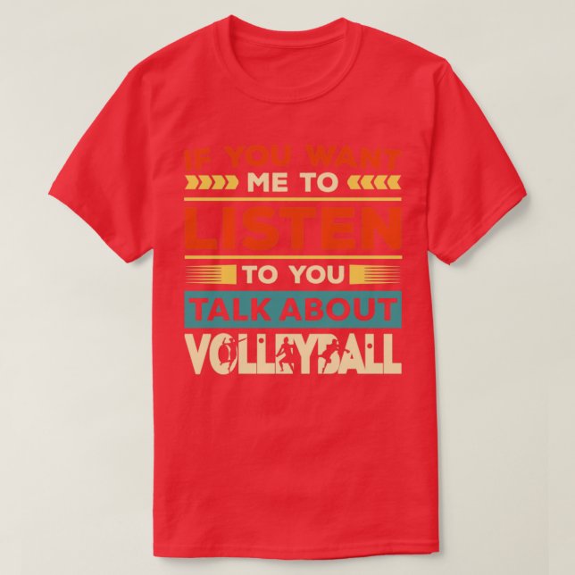 Camiseta Hablar sobre voleibol1 (Diseño del anverso)