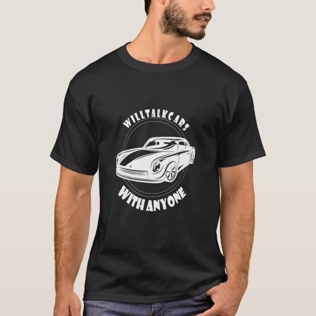 Camiseta hablará de autos con cualquier otro automóvil (Anverso)