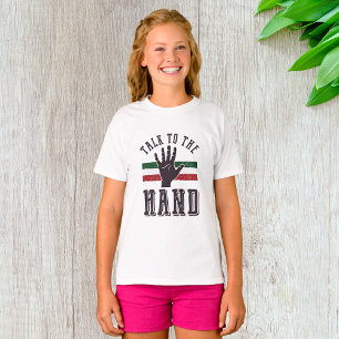 Camiseta Hable con el humor de la mano angustiada