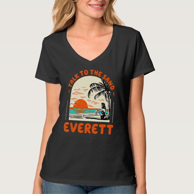 Camiseta Hable Con La Playa De Arena Everett Washington Oce (Anverso)