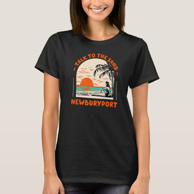 Camiseta Hable Con Sand Newburyport Beach Massachusetts O (Anverso)