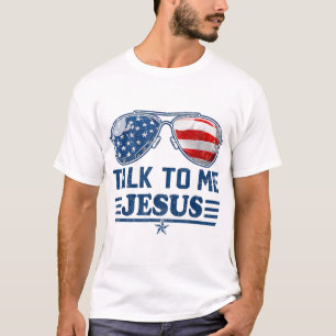 Camiseta Hable conmigo Jesús Vele La Bandera Estadounidense