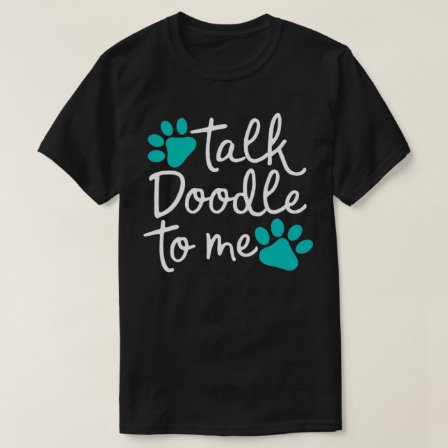 Camiseta Hable Doodle Conmigo Goldendle Labradle GIft (Diseño del anverso)