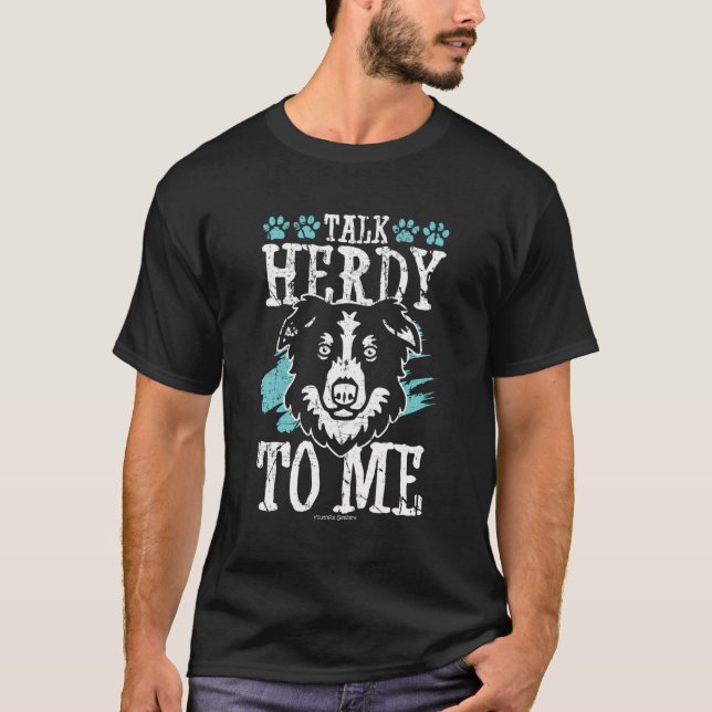 Camiseta Hable Herdy Conmigo Border Collie (Anverso)
