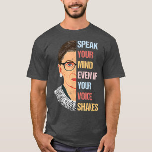 Camiseta Hable su mente, incluso su voz sacude a la mujer v