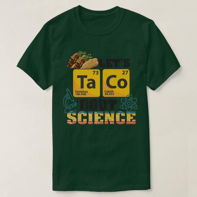 Camiseta Hablemos de ciencia, píldora de alimentos, Cinco d (Diseño del anverso)
