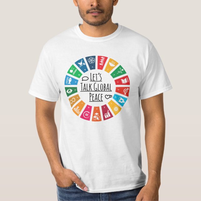 Camiseta Hablemos de la paz global sostenible (Anverso)