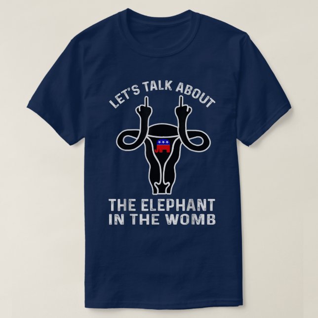 Camiseta Hablemos Del Elefante En La Rig De Mujeres Del Vie (Diseño del anverso)