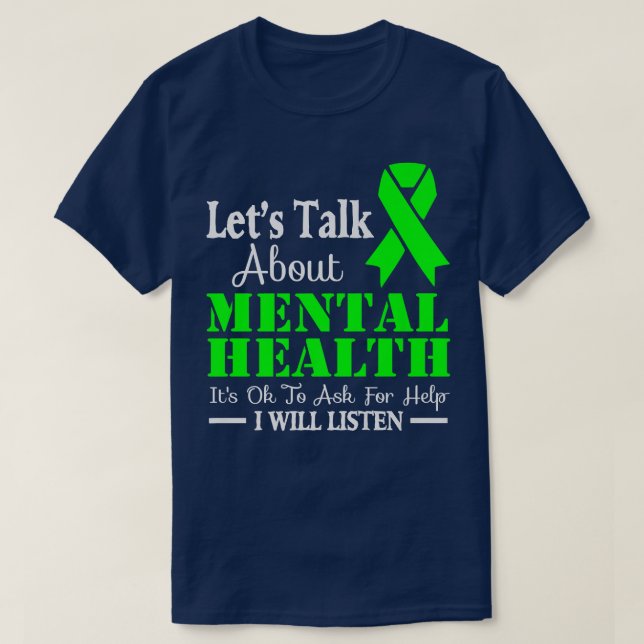 Camiseta Hablemos sobre la conciencia de la salud mental294 (Diseño del anverso)