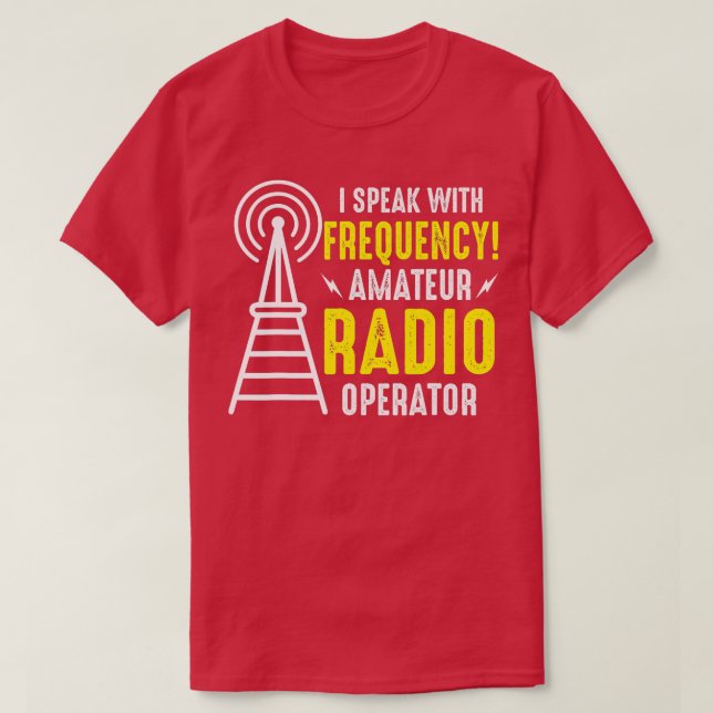 Camiseta Hablo con aficionado a la radiotelevisión de frecu (Diseño del anverso)