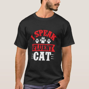 Camiseta Hablo con fluidez Cat Mom