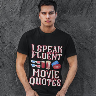Camiseta "Hablo con fluidez citas de películas" película di
