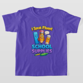 Camiseta Hablo con fluidez en el tee de suministros escolar