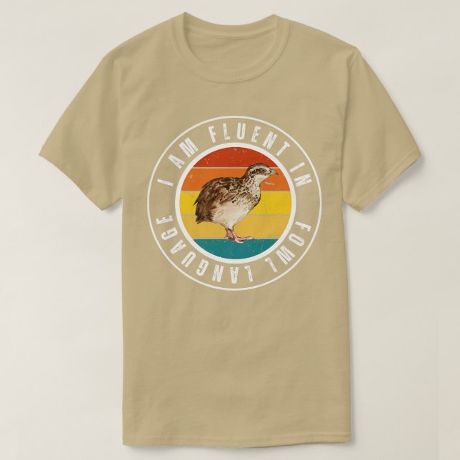 Camiseta Hablo con fluidez en lenguaje de aves 7 (Diseño del anverso)