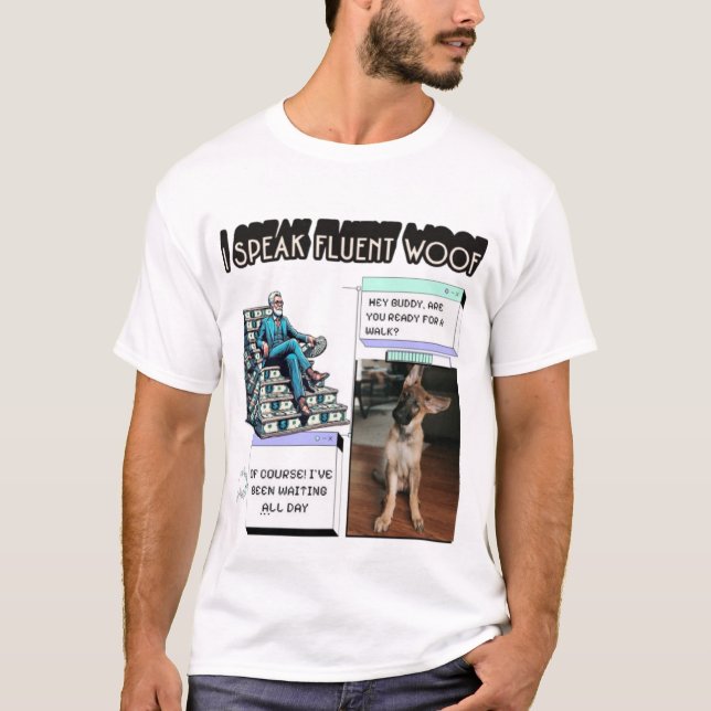 Camiseta Hablo con fluidez Woof (Anverso)