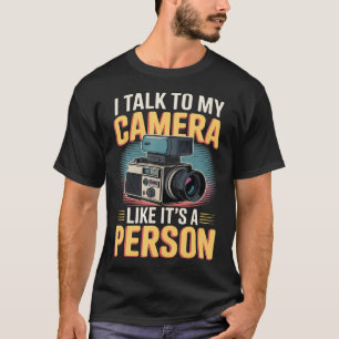 Camiseta Hablo Con Mi Cámara Blogger Influencer Creador De 