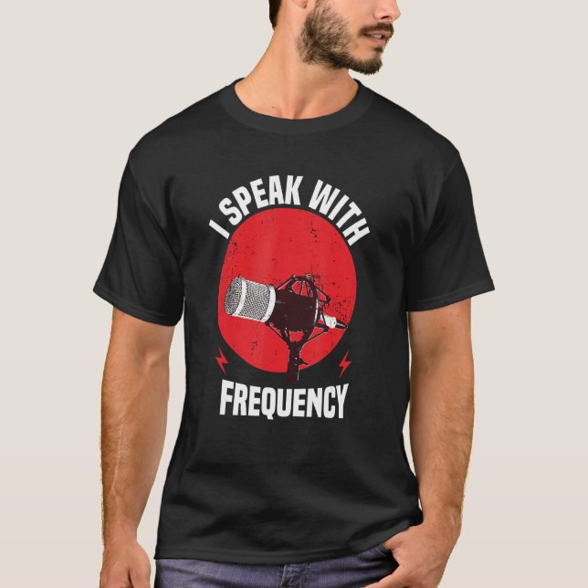 Camiseta Hablo Con Motif De Frecuencia Para La Radio Ope Am (Anverso)