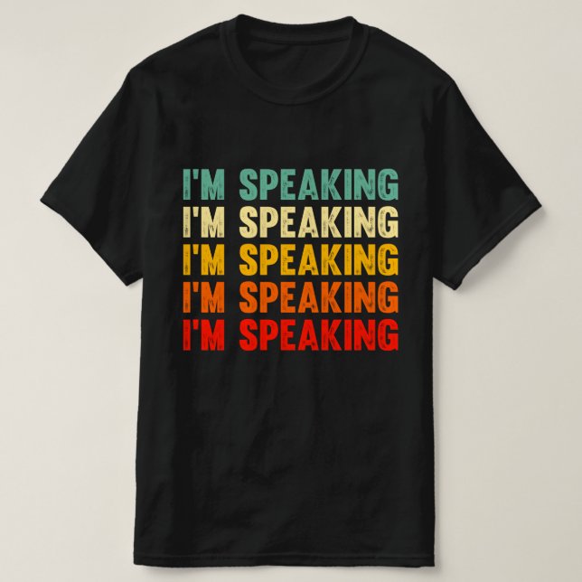 Camiseta Hablo de Kamala Harris debate vicepresidente (Diseño del anverso)