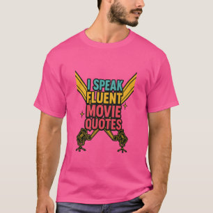 Camiseta Hablo de películas fluidas citas de arte neón de H