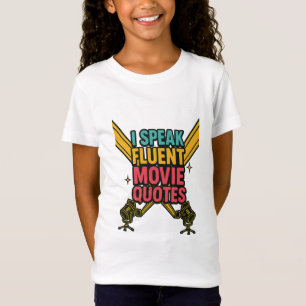 Camiseta Hablo de películas fluidas citas de arte neón de H