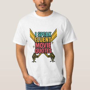 Camiseta Hablo de películas fluidas citas de arte neón de H