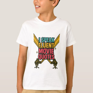 Camiseta Hablo de películas fluidas citas de arte neón de H