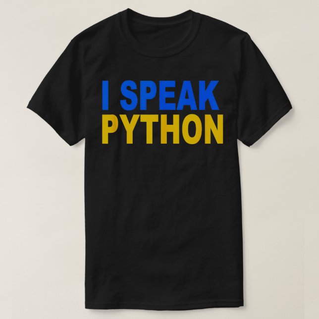 Camiseta Hablo de Python divertido programador de respaldo  (Diseño del anverso)