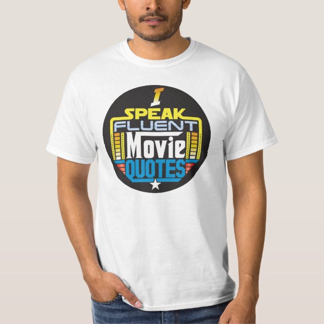 Camiseta Hablo el frente redondo de la película de la (Anverso)