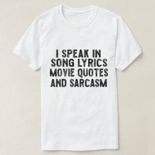 Camiseta Hablo En Citas De Cine De Letras Y Sarcasmo De Can