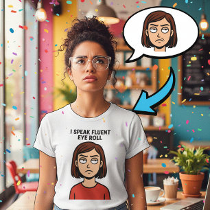 Camiseta Hablo fluido de los ojos - Gracioso arte pop Minim