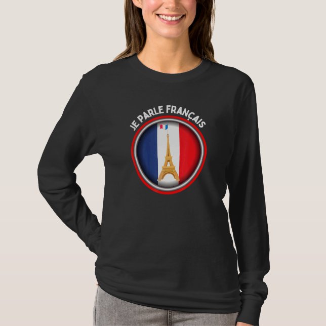 Camiseta Hablo francés - Inglés francés de doble idioma - S (Anverso)