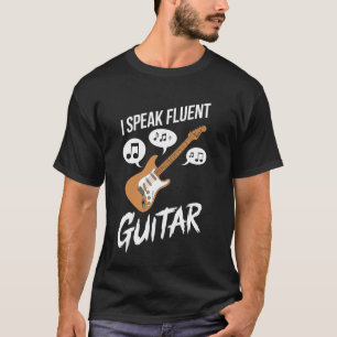 Camiseta Hablo guitarra fluida Pun Bajista Guitarras Eléctr