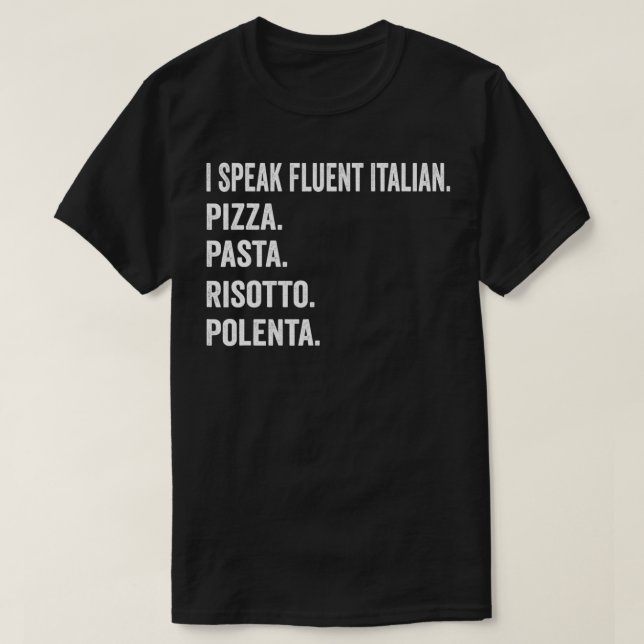 Camiseta Hablo italiano fluido (Diseño del anverso)