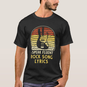 Camiseta Hablo música fluida de canciones de rock