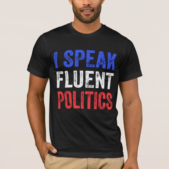 Camiseta Hablo Política Fluida Divertida Política (Anverso)