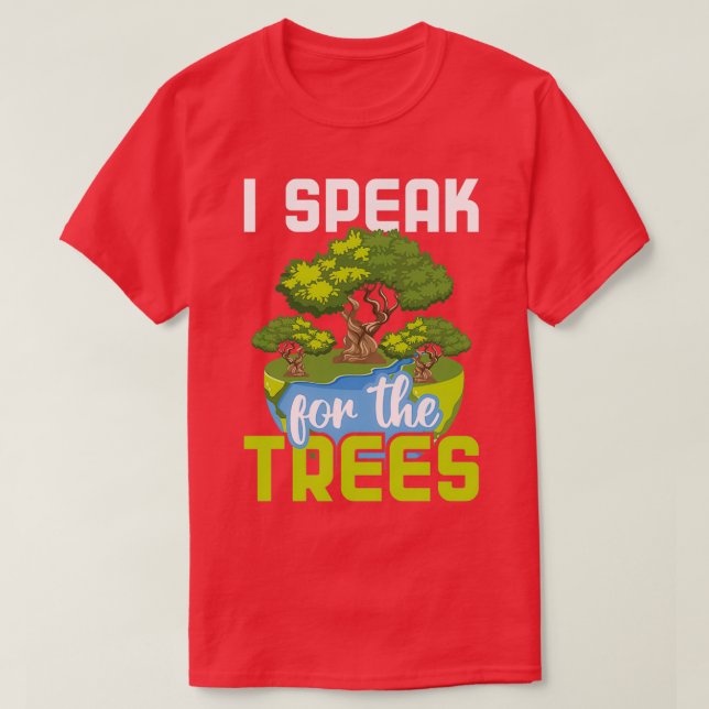 Camiseta Hablo Por La Protección Ambiental De Los Árboles (Diseño del anverso)