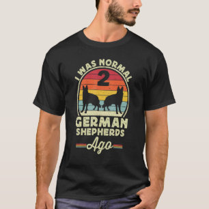 Camiseta Hace 2 Pastor Alemán Era Normal Hombres Retro GSP