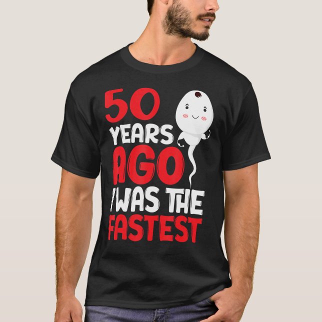 Camiseta Hace 50 años yo era el cumpleaños 50 más rápido (Anverso)
