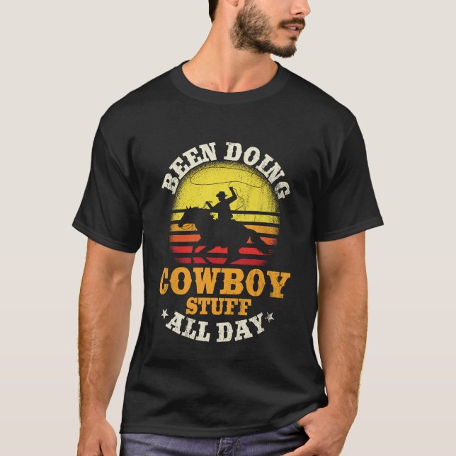 Camiseta Hace Cowboy Studs All Day Farm Rancher (Anverso)