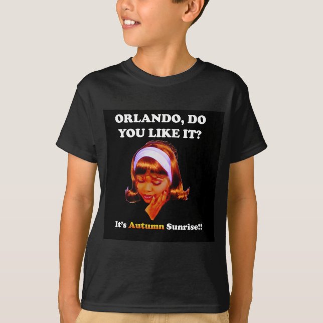 Camiseta ¿Hace usted tiene gusto de él Orlando? Es salida (Anverso)
