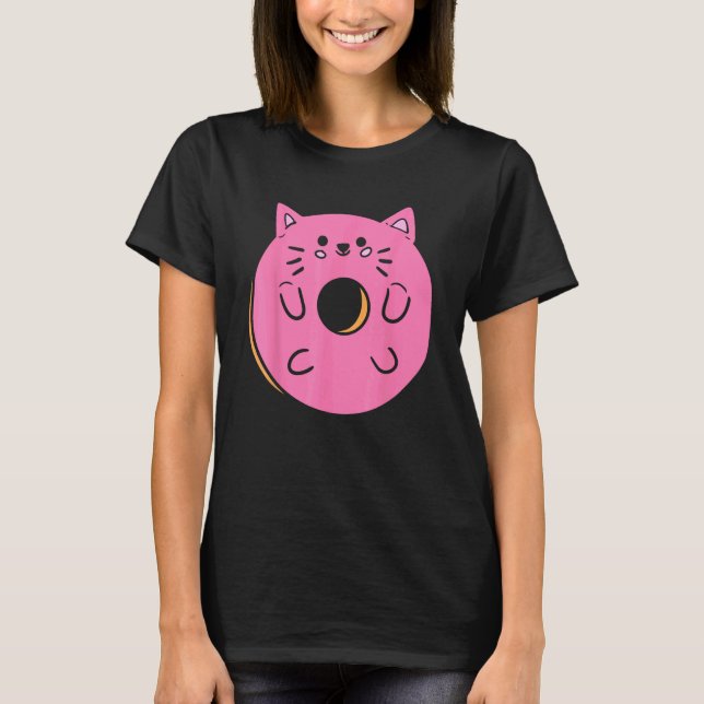 Camiseta Hacedor de Pastel Donut de Gato (Anverso)